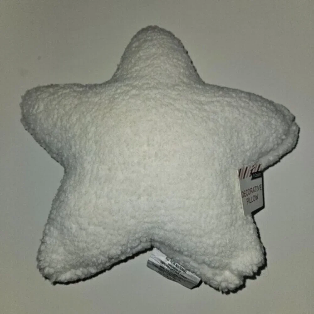 White Star Sherpa Decorative Pillow Plush Throw Decor 14